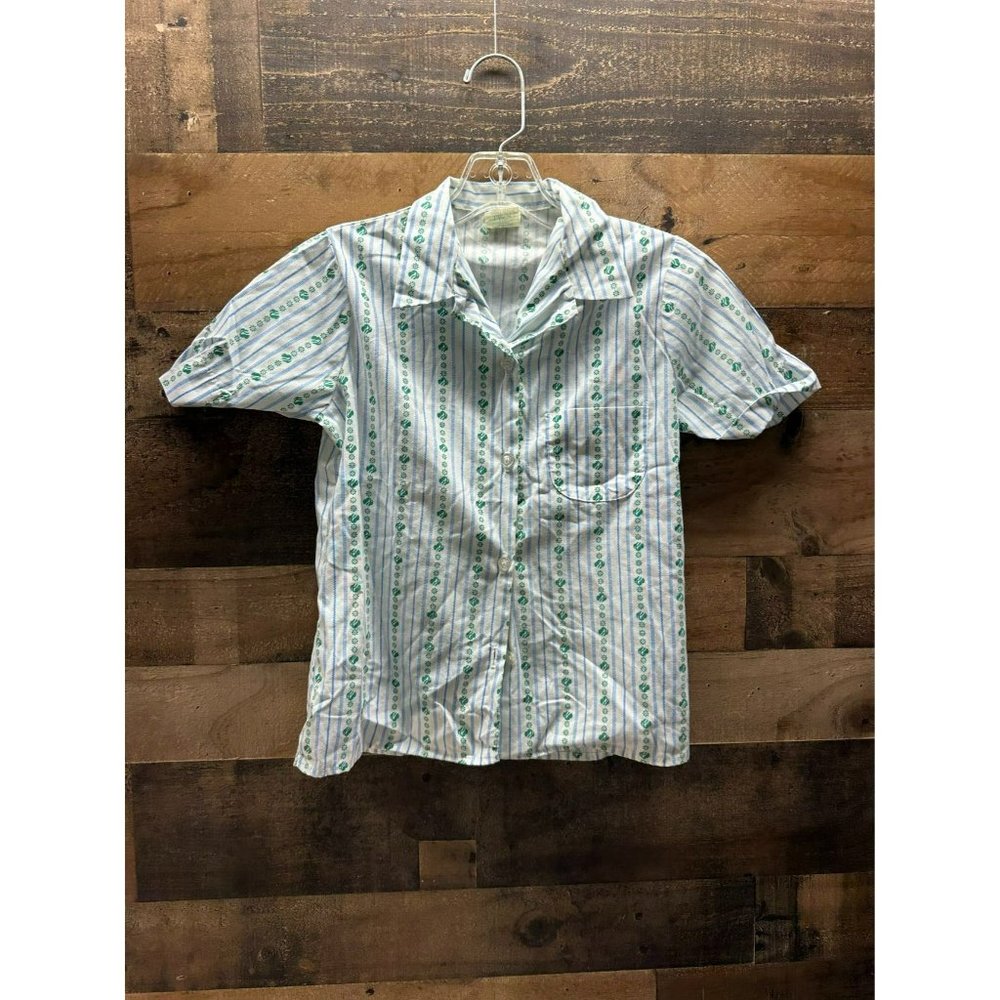 VTG Girl's Scout Youth Short Sleeve Button Up Size 10